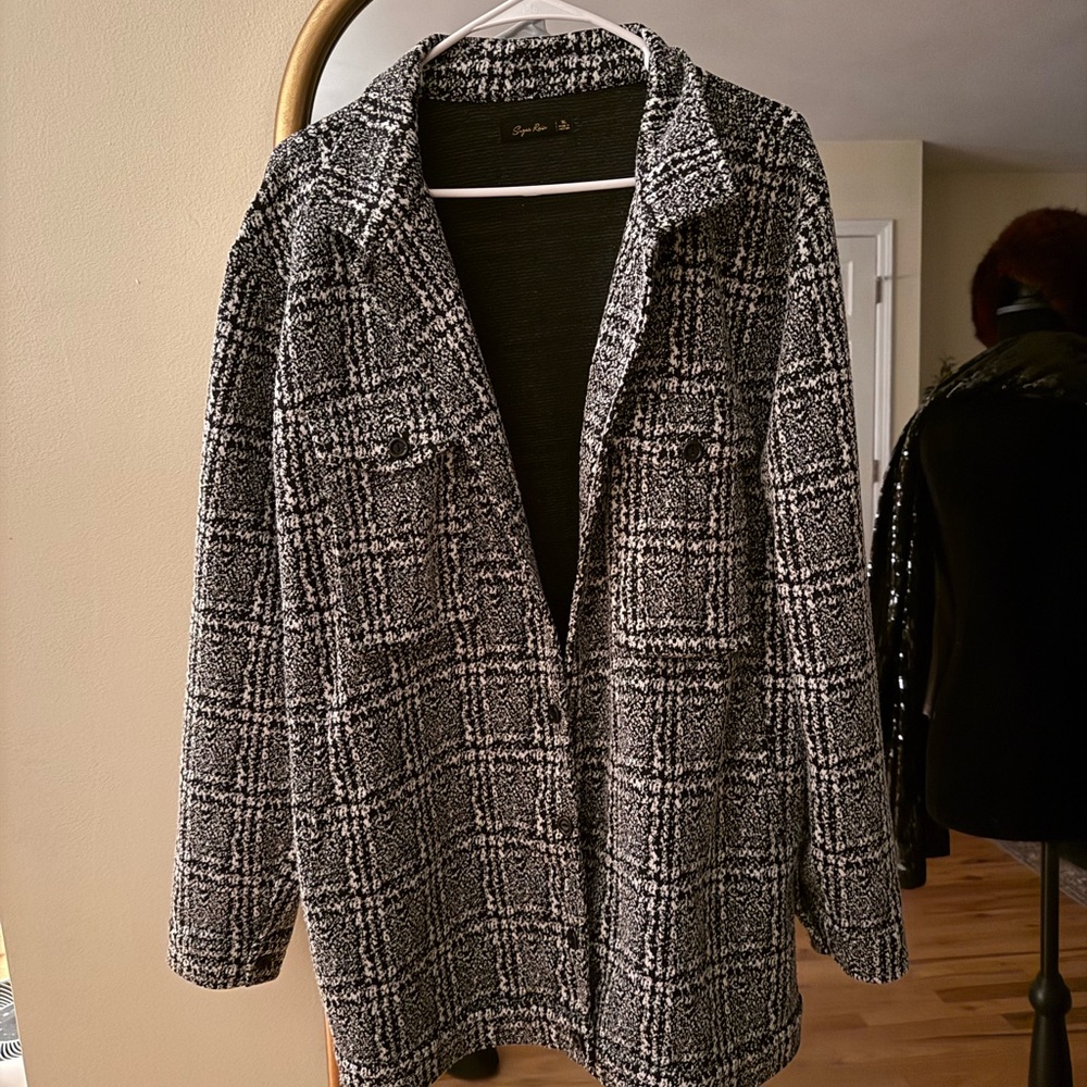 Black and White Long Jacket